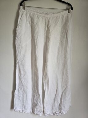 Match Point Linen Pants Women Wide Leg Made USA.